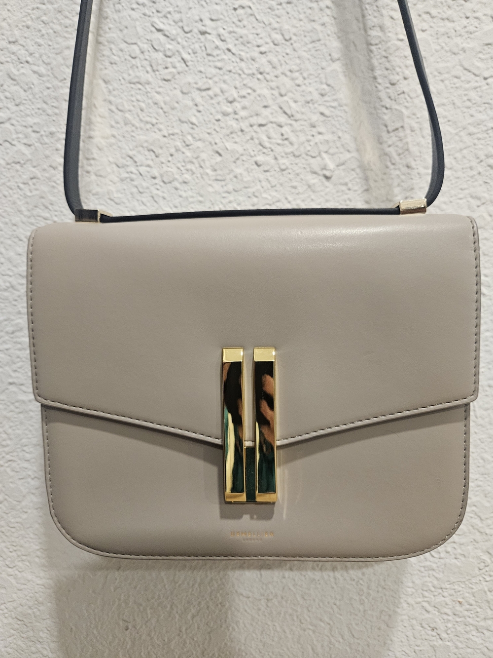 DeMellier London ‘The Vancouver’ Leather Crossbody Bag – Taupe